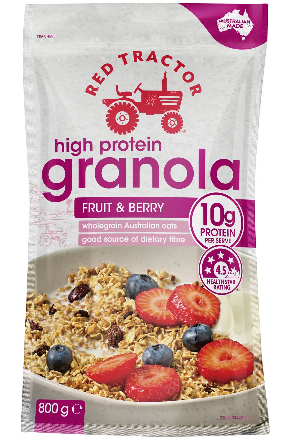 high protein granola fruit & berry