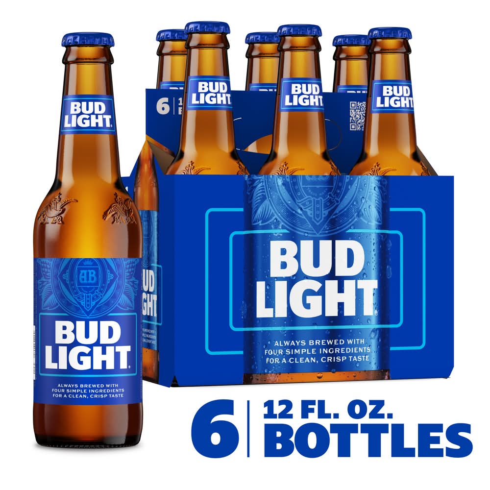 Bud Light American Lager Beer (6 x 12 fl oz)