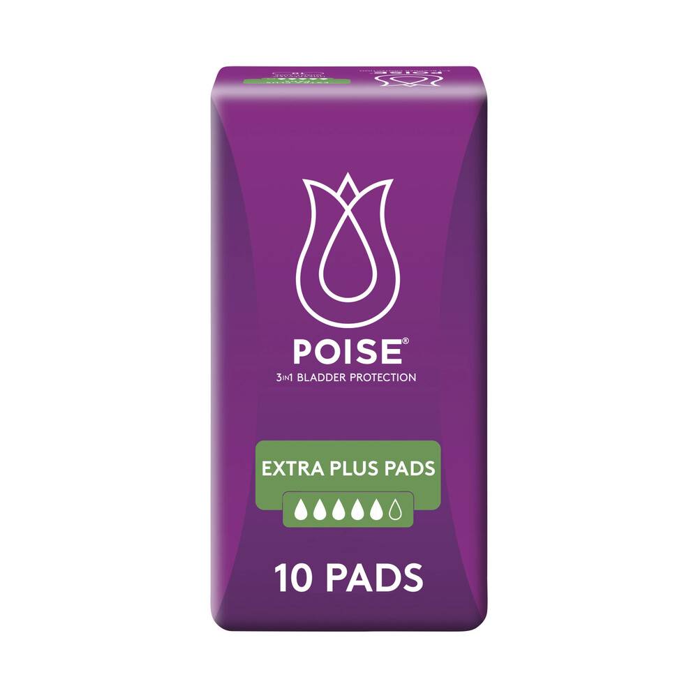 Poise 3 In 1 Bladder Protection Extra Plus Pads (10 pack)