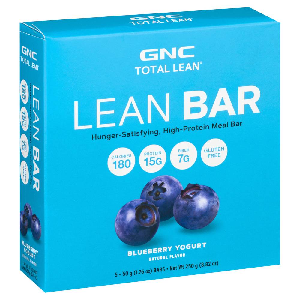 GNC Total Lean Blueberry Yogurt Bar (5 x 1.76 oz)