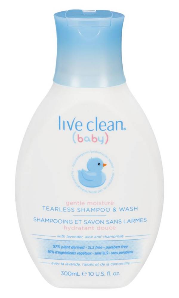 Live clean shampoing et savon sans larmes pour bébés (300 ml) - baby shampoo & wash (300 ml)