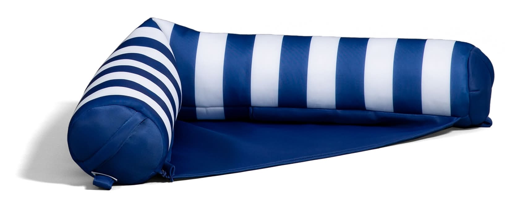 Big Joe 40.5-in x 8-in 1 -Seat Nautical Blue and White Noodle chair