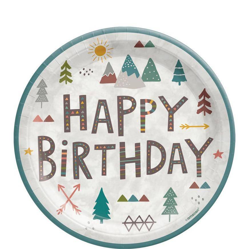 Wilderness Birthday Paper Lunch Plates, 9in, 8ct