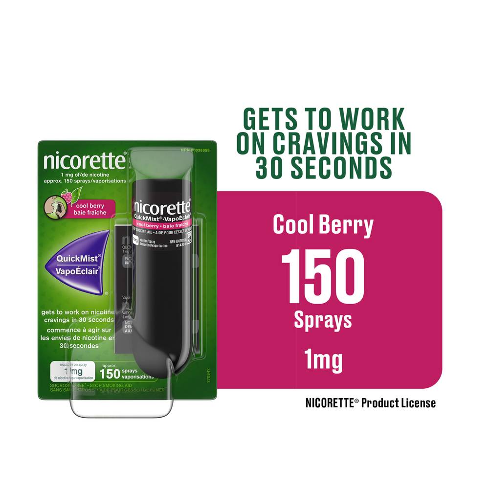 Nicorette Quickmist Cool Berry 1mg Nicotine/Spray