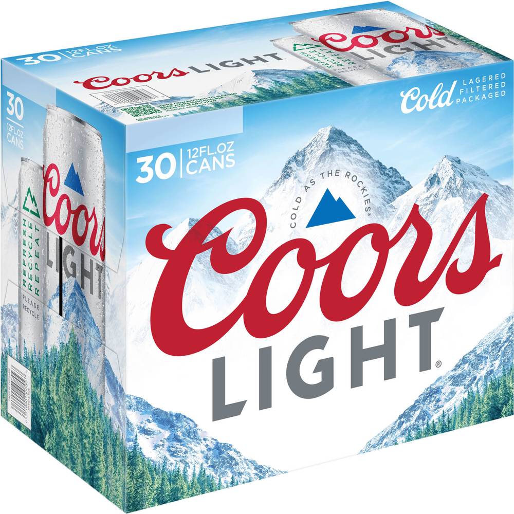 Coors Light Domestic Lager Beer (30 x 12 fl oz)