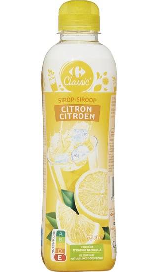 Sirop citron CARREFOUR CLASSIC' - La bouteille de 75cL