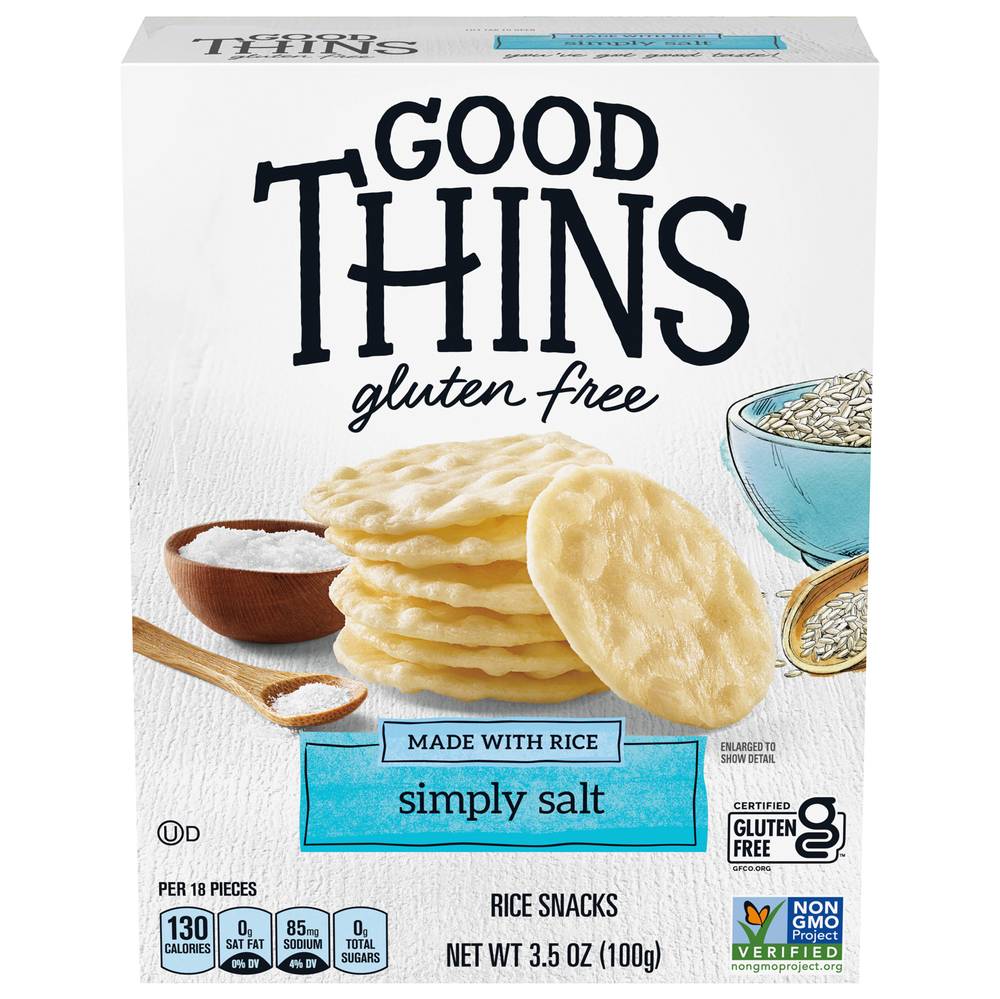 Good Thins Gluten Free Crackers, Simply Salt Rice (3.5 oz)