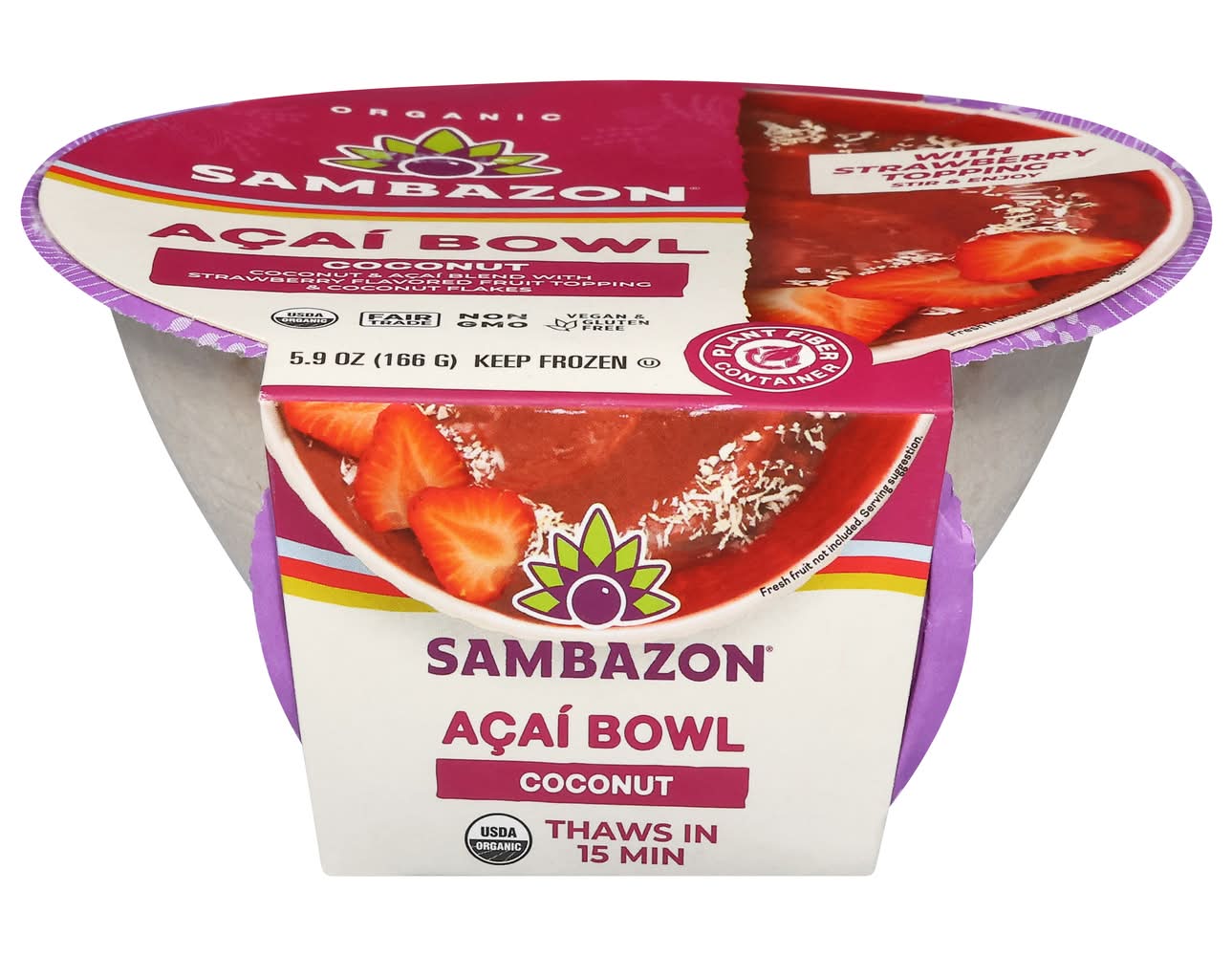 Sambazon Organic Coconut Acai Strawberry Rte Bowl (5.9 oz)