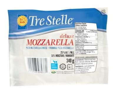 Tre Stelle Deluxe Mozzarella Cheese (340 g)