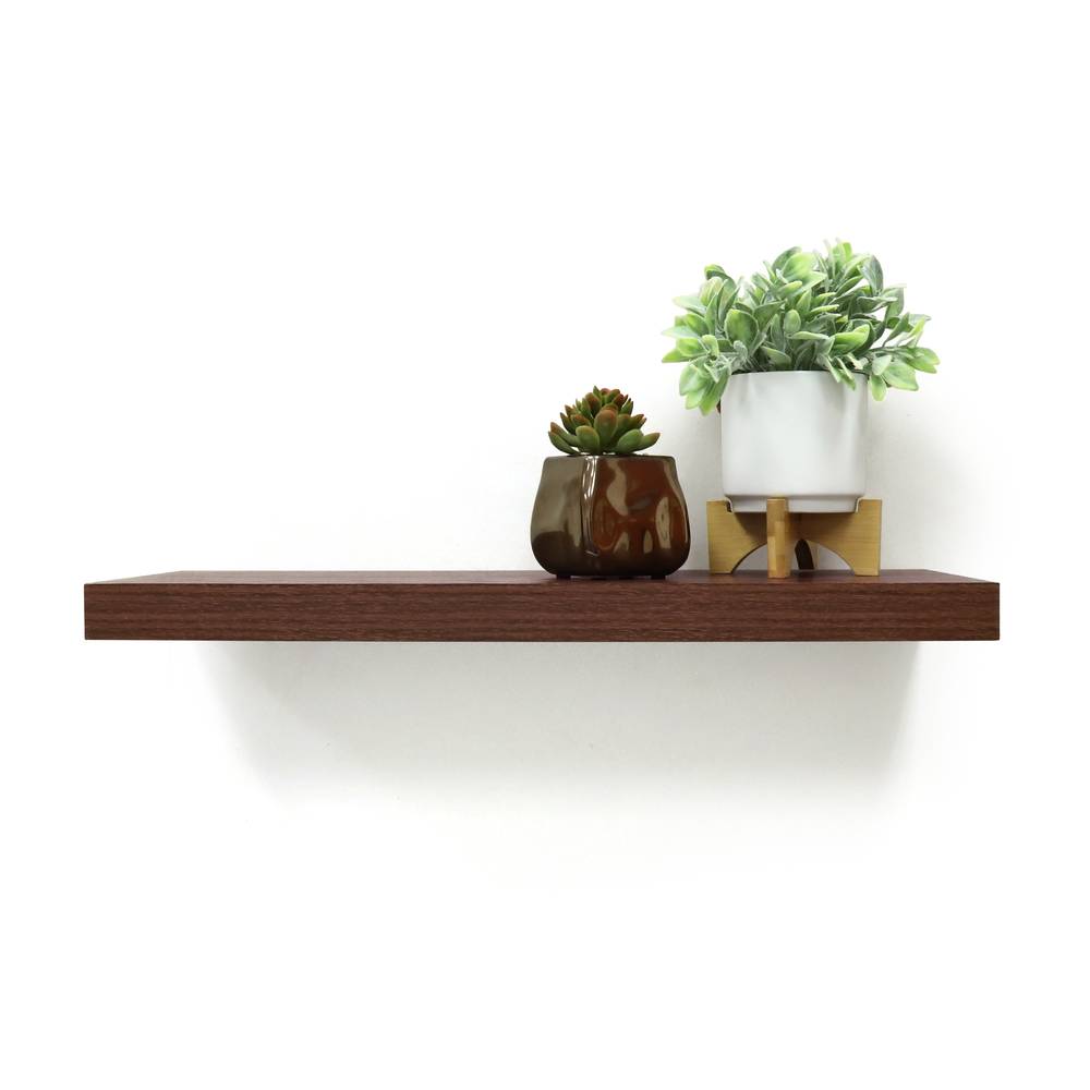 Origin 21 23.6-in L x 7.87-in D x 1.5-in H Dark Oak Rectangular Floating Shelf | 9481228