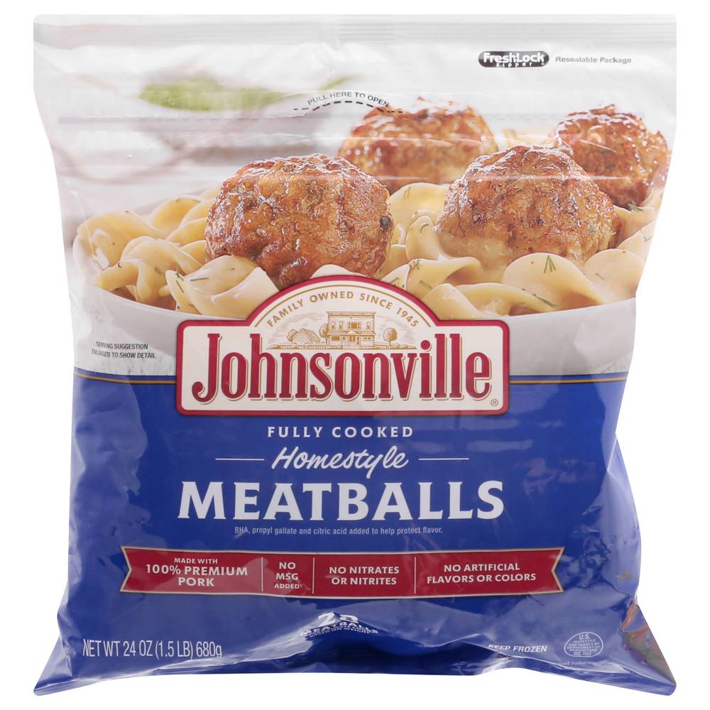 Johnsonville Fully Cooked Homestyle Meatballs (1.5 lbs)