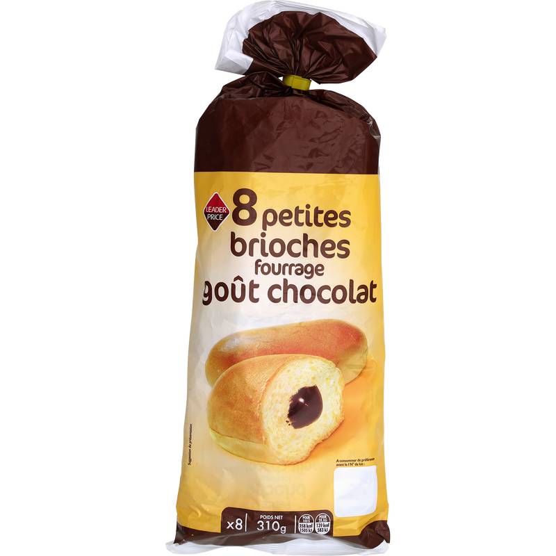 Briochettes fourrées au chocolat Leader Price 310g