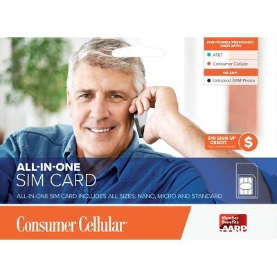 Consumer Cellular AT&T All in One SIM Card