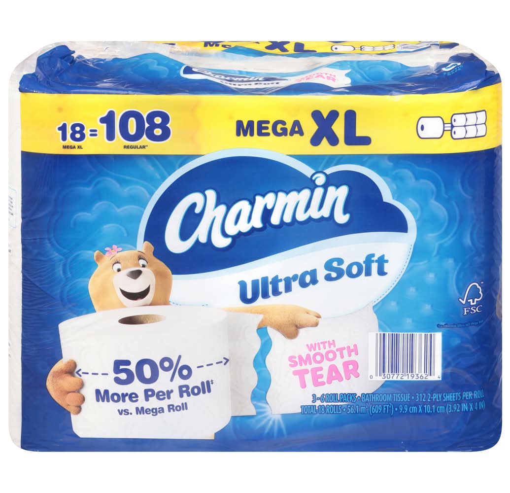 Charmin Ultra Soft Septic-Safe Toilet Paper, XL (18 ct)
