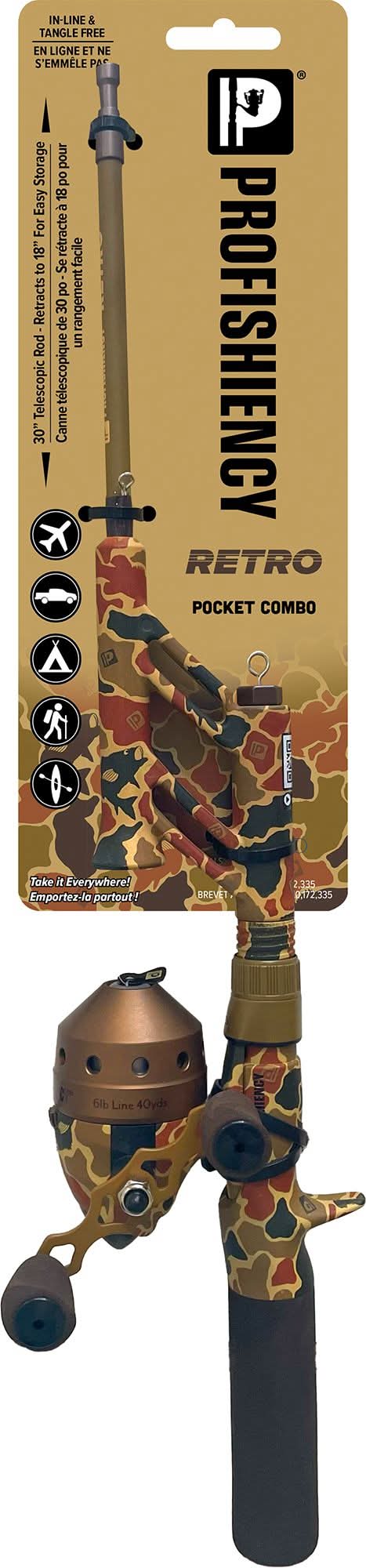 Profishiency Retro Pocket Spincast Combo