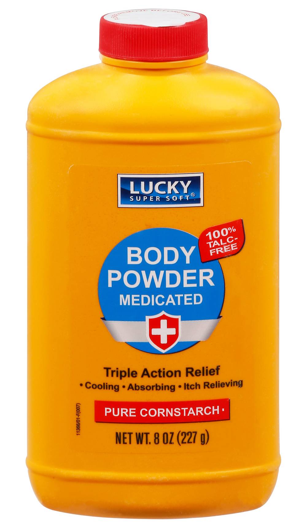 Lucky Super Soft Medicated Body Powder Triple Action Relief (8 oz)