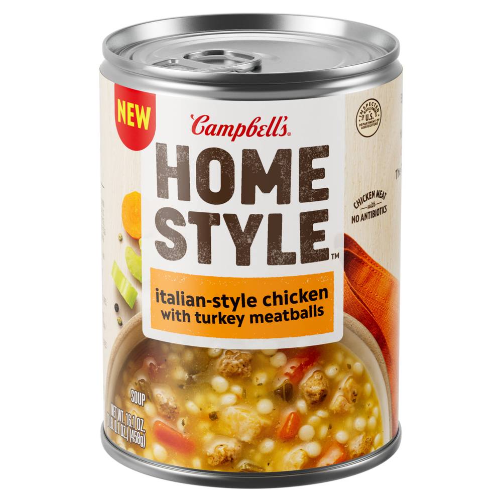 Campbell's Homestyle Soup (italian-style chicken with turkey meatballs)
