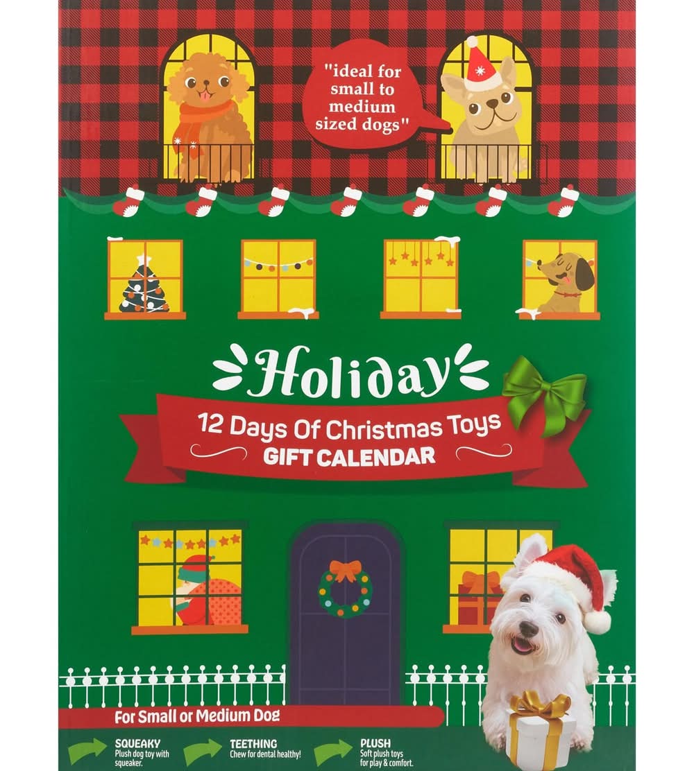 Poppin Paws 12 Days Of Dog Toys Advent Calendar (Small To Medium Dogs)