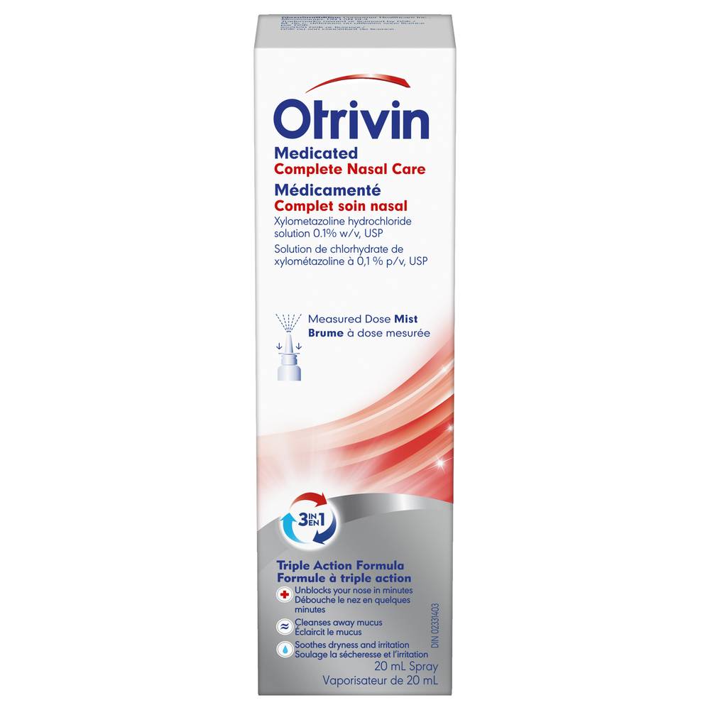 Otrivin Complete Cold & Allergy Decongestant Nasal Spray (20 g)