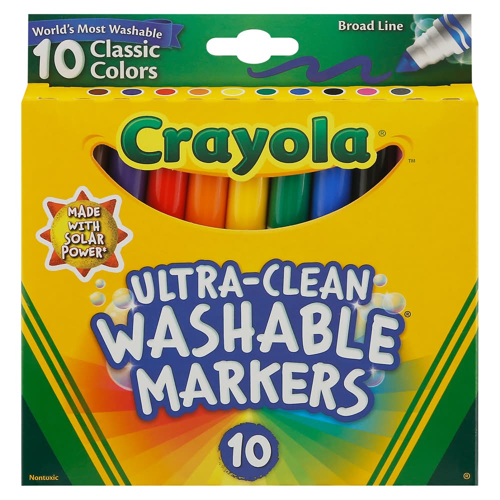 Crayola Broad Line Classic Ultra-Clean Washable Markers (5 oz)
