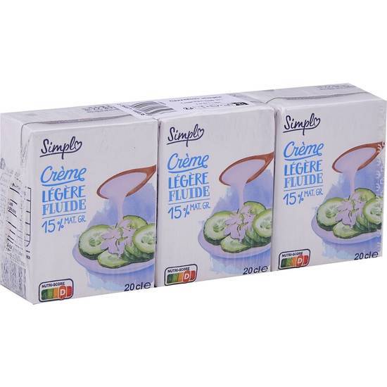 Simpl - Crème légère fluide 15% mg (3 pièces)