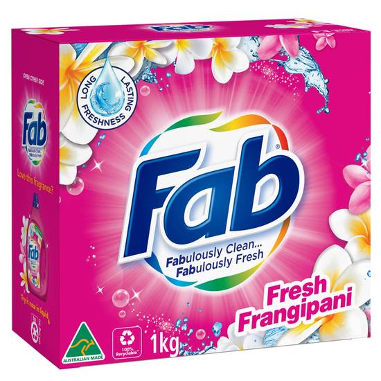 Fab Frangipani Top & Front Loader Laundry Powder 1kg