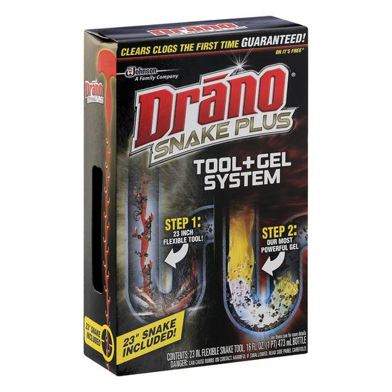 Drano Snake Plus Tool + Gel System 23 inch Snake included 16 fl OZ
