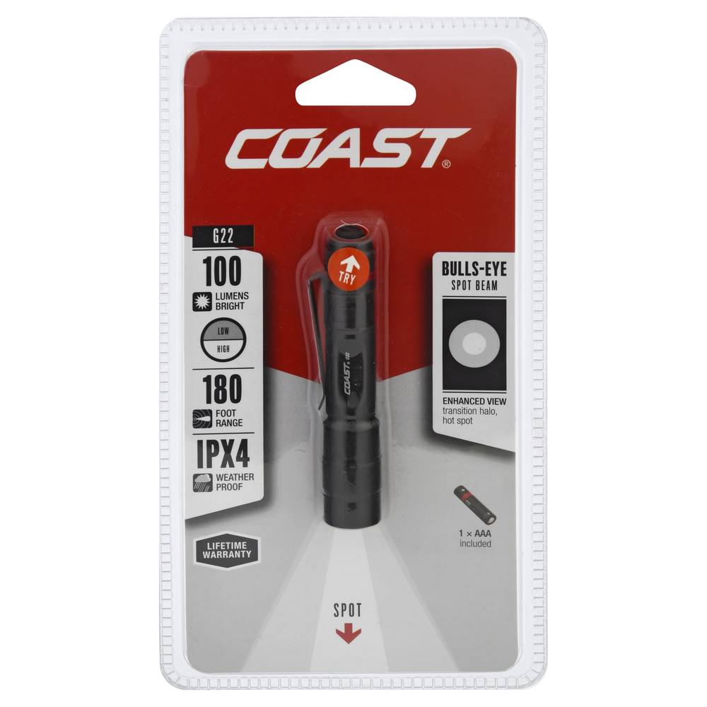 Coast G22 Bulls-Eye Spot Beam Flashlight