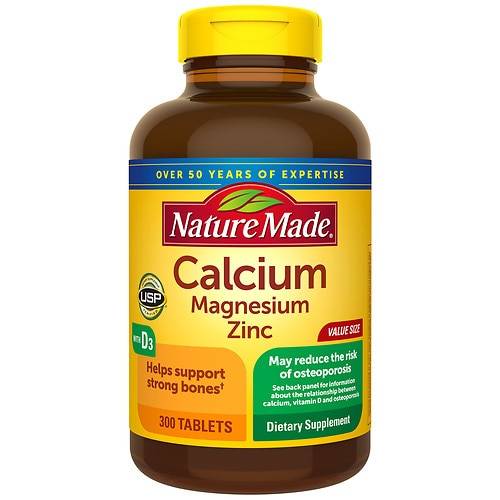 Nature Made Calcium Magnesium Zinc with Vitamin D3 Tablets - 300.0 ea