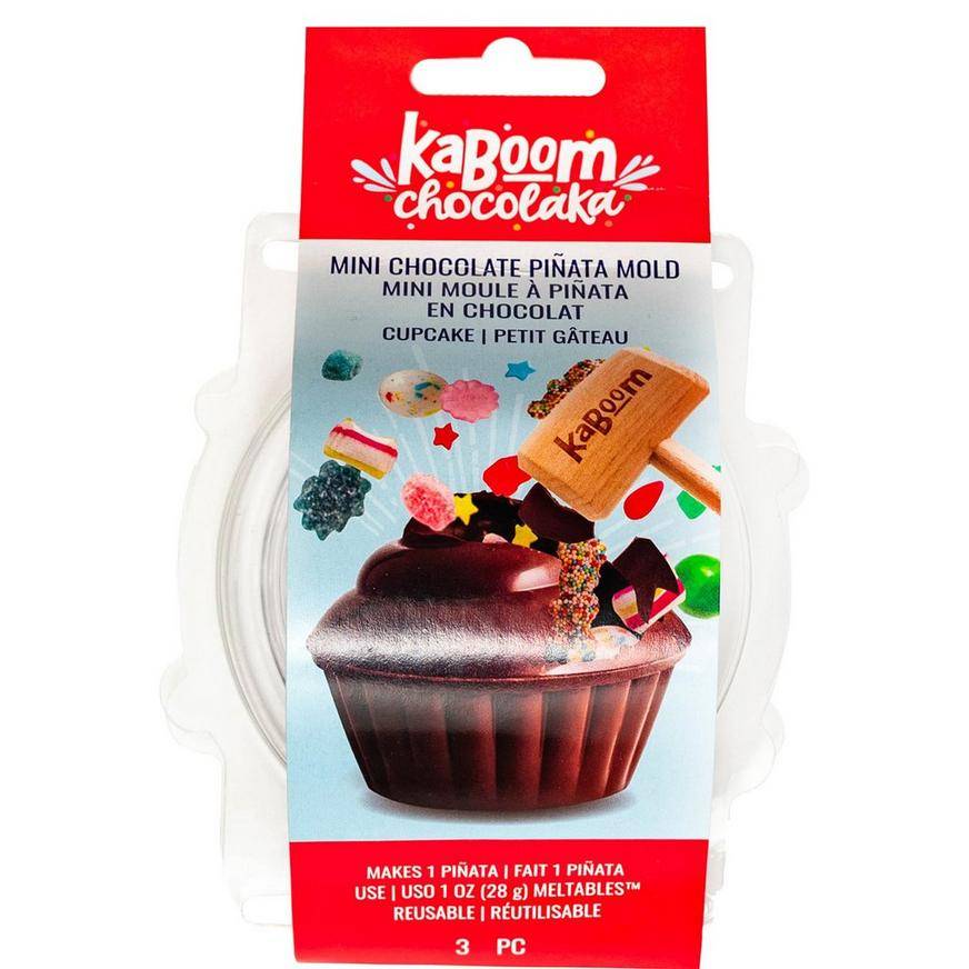 Cupcake-Shaped Chocolate Pieata Mold, 5.3in x 3.9in - Kaboom Chocolaka