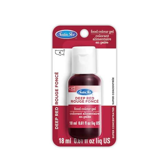 Satin Ice Food Color Gel, Deep Red (0.61 fl oz)