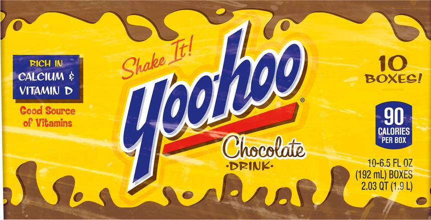 Yoo-Hoo Shake It Chocolate Drink (10 ct, 6.5 fl oz)