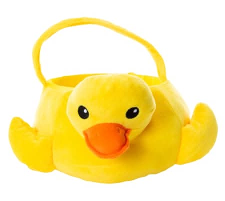 Plush Easter Basket Duck