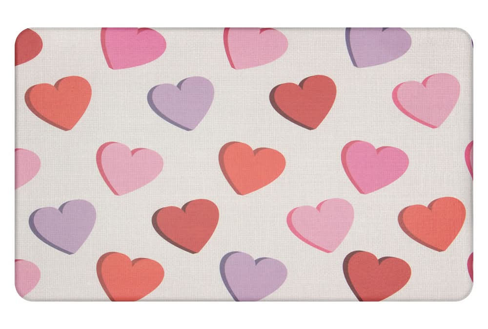 KIRKTON HOUSE 18x30 Valentines Day Comfort Mat - Candy Hearts