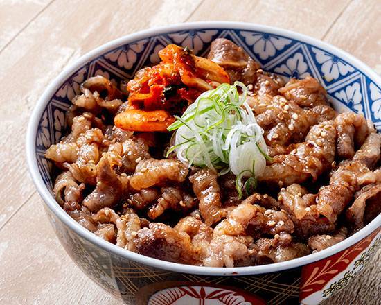 牛焼肉キムチどんぶり kimchi(Korean dishes) & Grilled Beef Rice Bowl