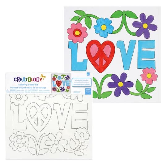 Creatology Love Coloring Board Kit, 8" x 8"