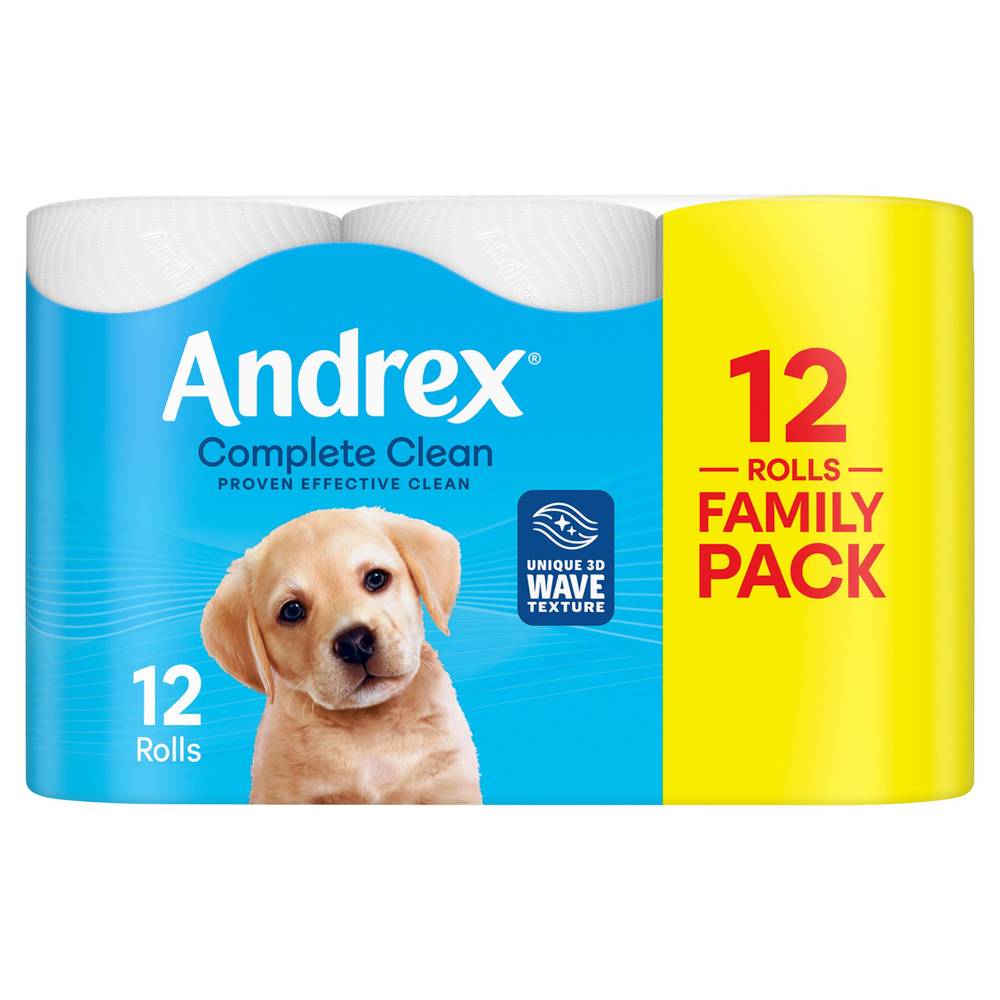 Andrex Complete Clean Toilet Tissue (12 pack)