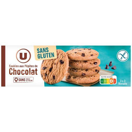 Les Produits U - Cookies pépites sans gluten, chocolat (9)