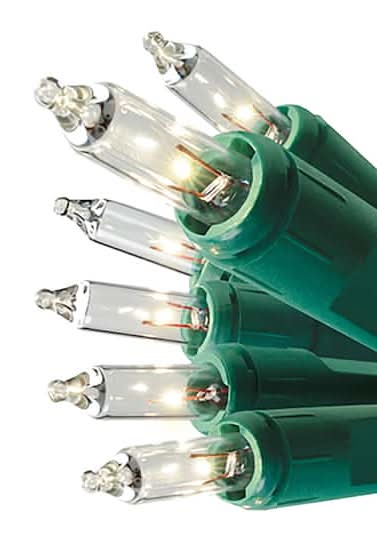 General Electric String-A-Long 100 Miniature Lights, Clear-Green