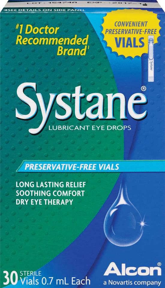 Systane Lubricant Eye Drops, 30CT