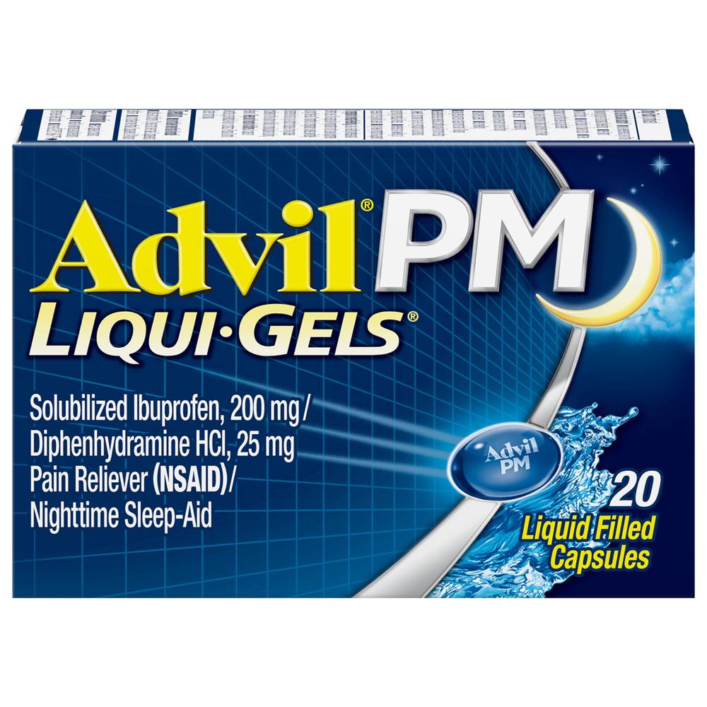 Advil Pm Liqui-Gels Pain Reliever Nighttime Sleep-Aid (20 ct)