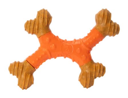 Spot® Bam-Bones Dental™ Peanut Butter Chew Toy Orange