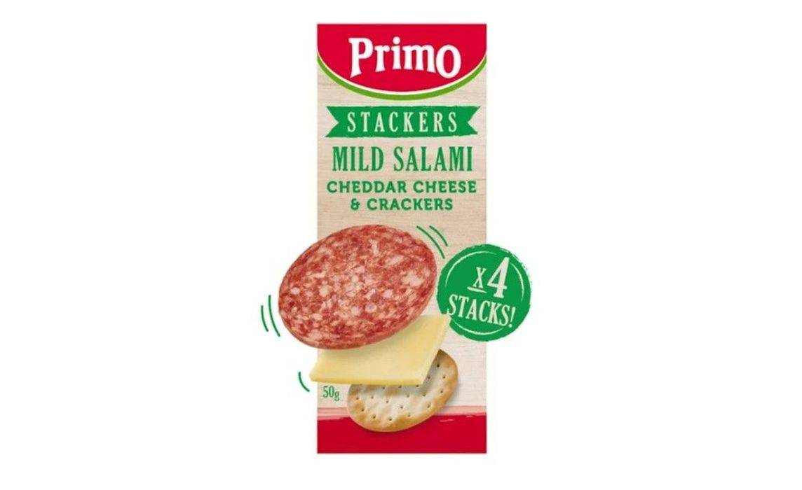 Primo Mild Salami Stackers With Biscuit 50g