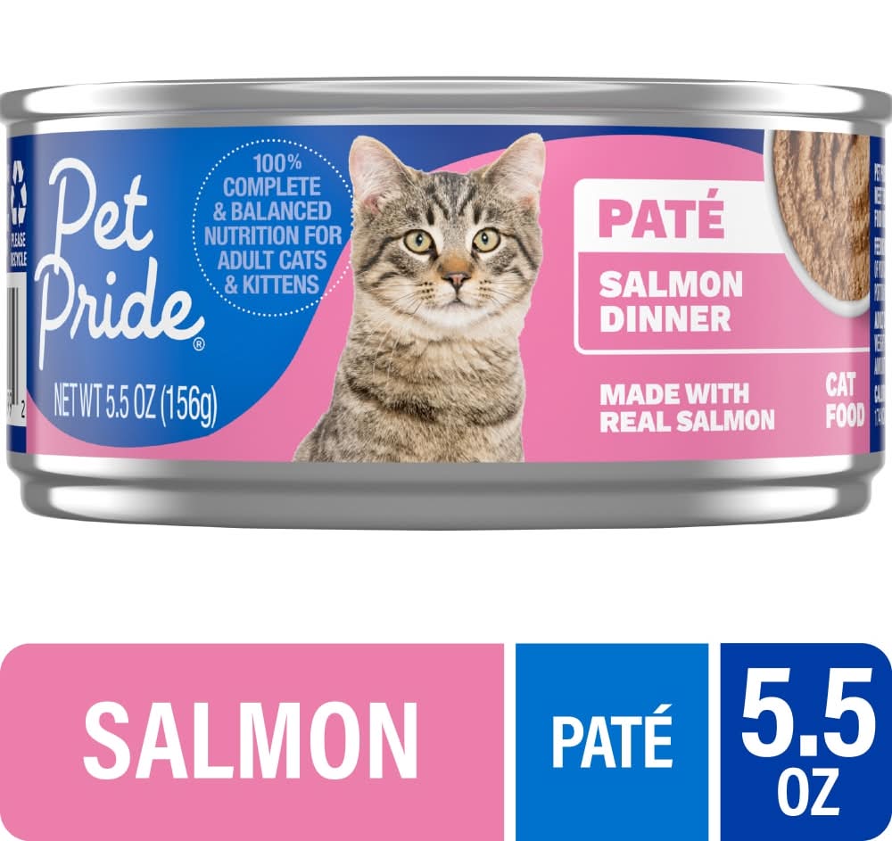 Pet Pride Pate' Wet Cat Food, Salmon, Adult & Kitten (5.5 oz)