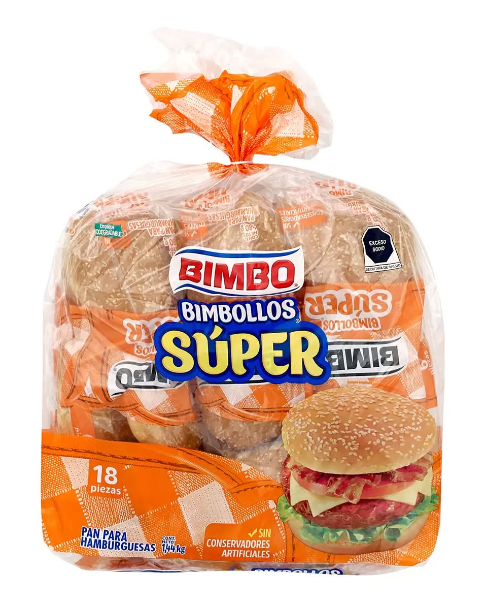 Bimbo · Llos pan para hamburguesas, Súper (18 un)