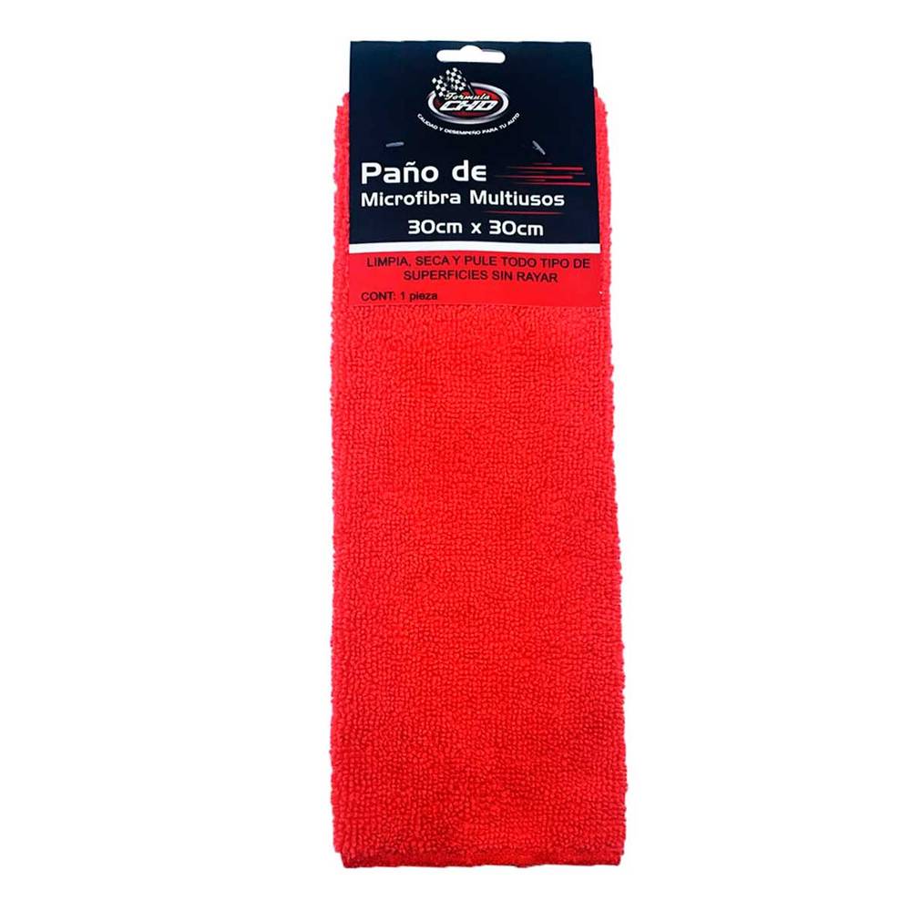 Fórmula CHD · Paño de microfibra multiusos, 30x30 cm, rojo
