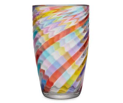 Ripple Plastic Tall Glass (rainbow)