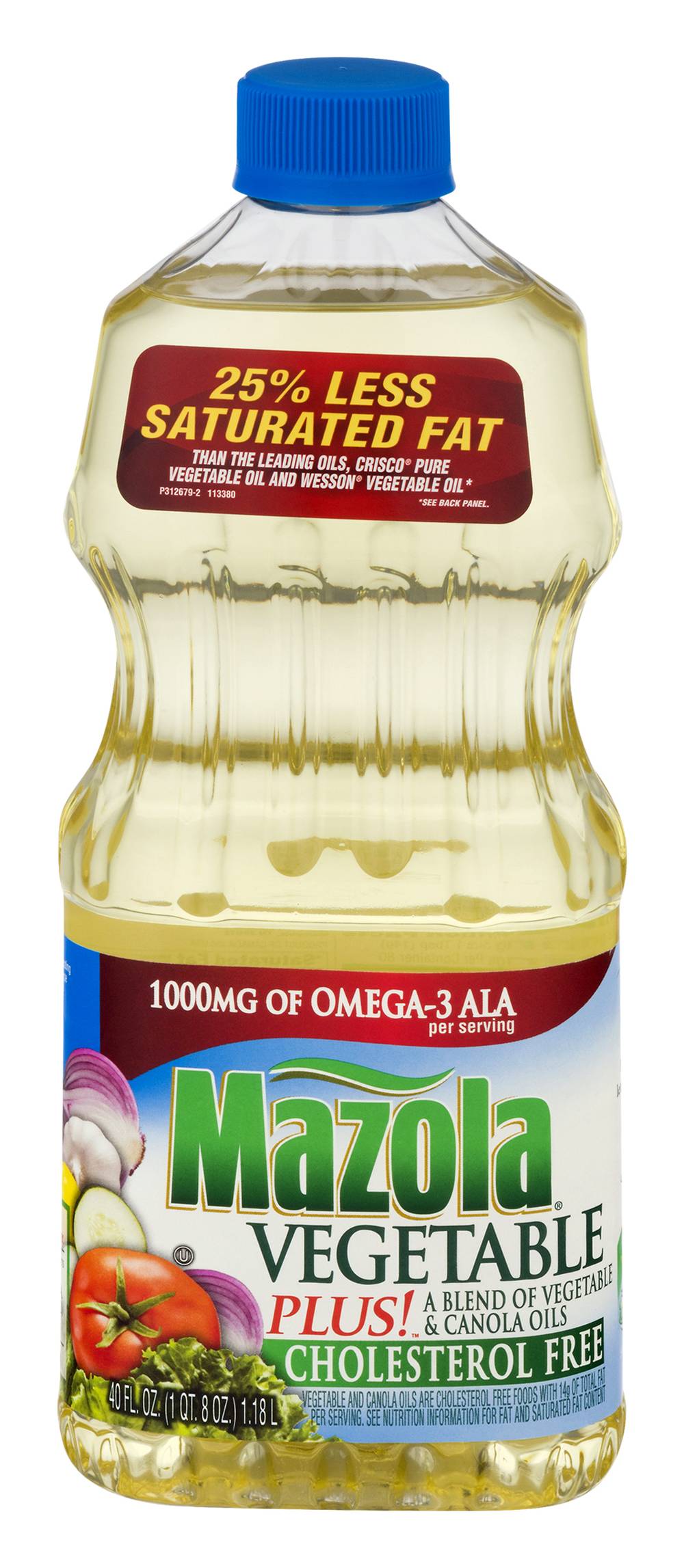 Mazola Cholesterol Free Vegetable Plus Canola Oil Blend (40 fl oz)