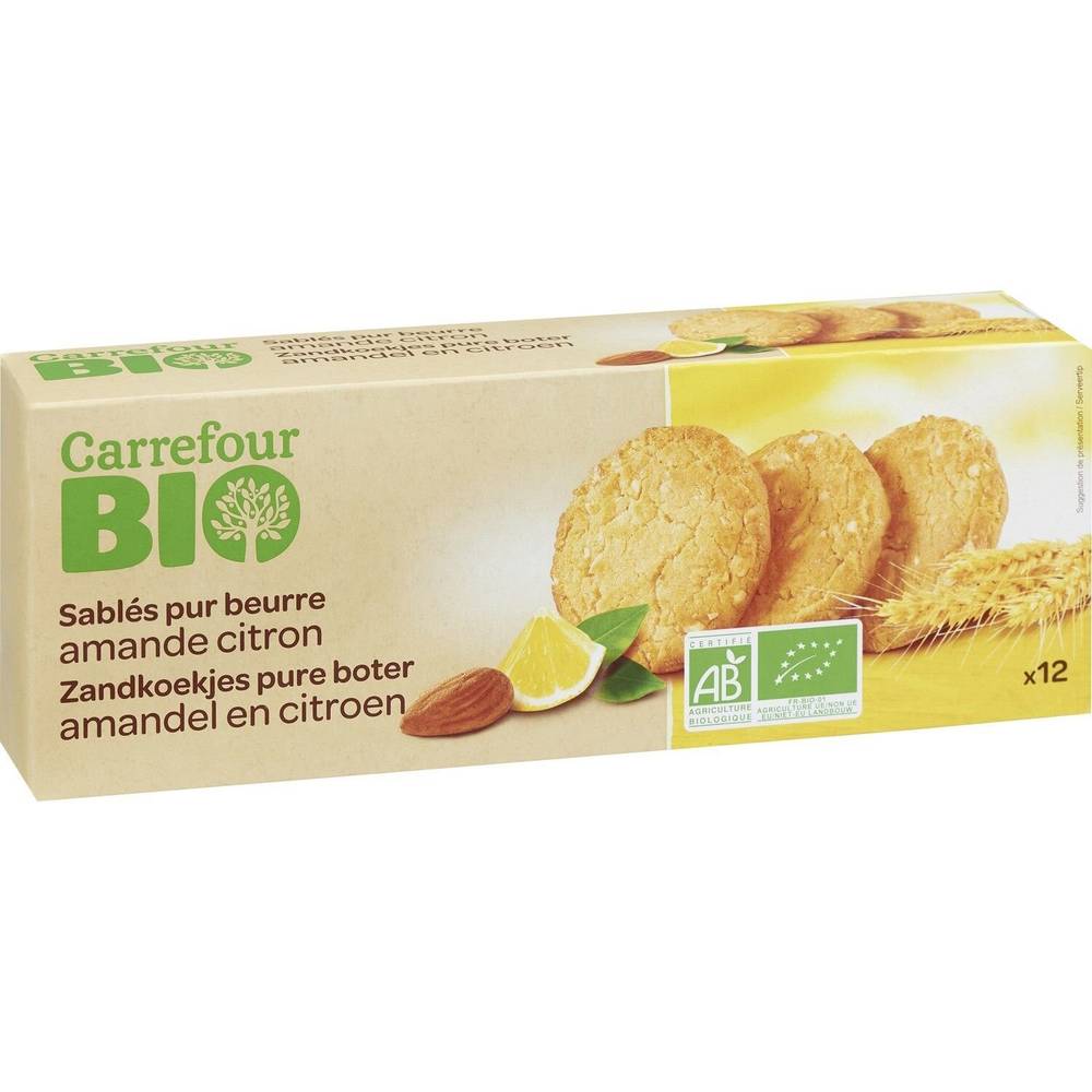 Carrefour Bio - Biscuits bio sablés amande citron