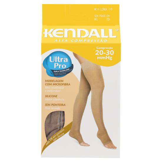 Kendall meia de alta compressão bege sem ponteira (tam. g)